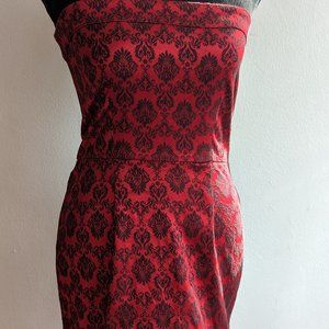 Urban Girl Red Tapestry Mini Dress